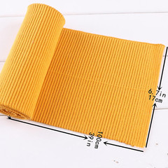 Tinakim Thick Rib Knit Fabric, Waistbands Cuff Hem Collar Sewing(Orange, 36X6In)
