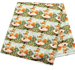 3D look Fox Ballerina flower 100% Cotton fabric 20″x55″ 1247816 half meter