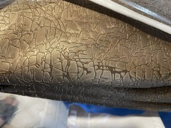 Majestic Giftware Faux Leather Fabric Bronze Crackled 5 Yard 54″ wide