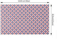 Meneng 7 Pieces Independence Day Theme Faux Leather Sheets Stars Printed Leather