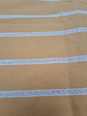 1 Yd Gold/Cream Striped Cotton Twill Fabric for Upholstery, Crafts, 58″ W