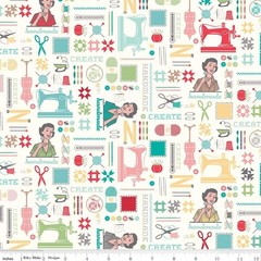 MY HAPPY PLACE Home Dec Fabric Cream Sewing 57/58″ Wide by Riley Blake