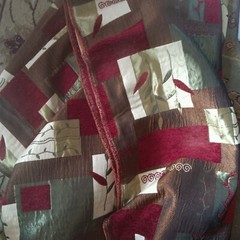 Luscious Upholstery or Pillow Fabric Patchwork Quilt Blanket Throw 60″ WX48″ L