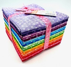Java Batiks Rainbow Dot 20 Fat Quarter Bundle – 18″ x 22″ Multi-Color Fabric