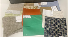 Fabric Samples Square Piece Pindler Lot of 70 PC Multi Color Design