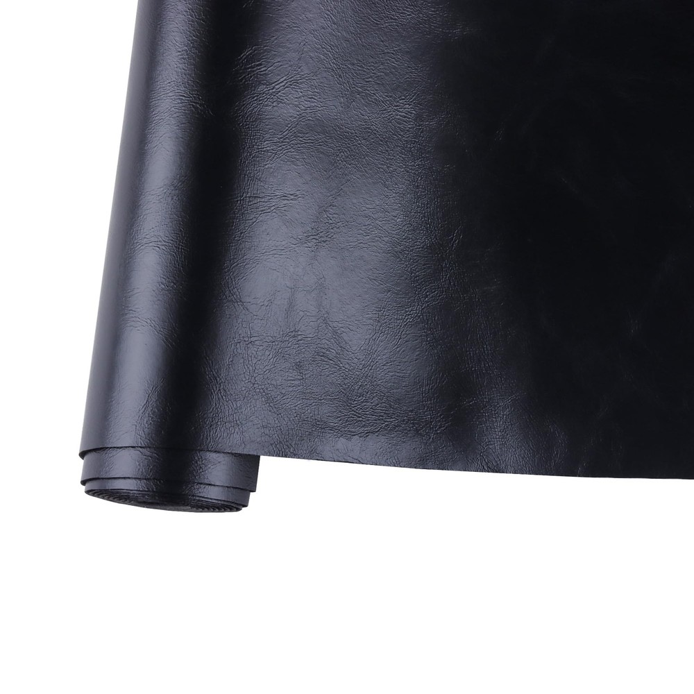 1/3 Yard Faux Leather Upholstery Fabric Black Vinyl Sheets Furniture Sofa