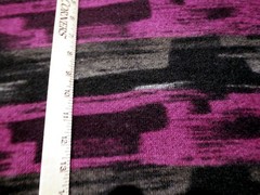 Felted Magenta, Gray, and Black Knit – Wonderful for Sweater Coats and Dusters!