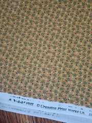 Green Leaves Berries on Beige Cranston VIP Cotton Fabric-Primitive Style 2 YDs