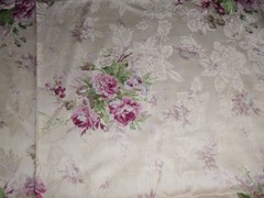 Cotton Fabric Yuwa Live Life Peachy W/ Pink Roses 44×4.33 yds Daido Maruta Japan