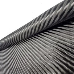 DIY Black Carbon Fibre Cloth Fabric 280gsm Twill Weave 50x100cm – Roll Packed