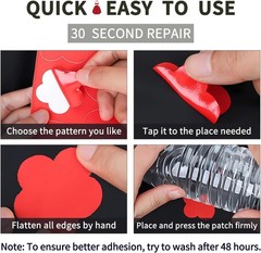 8 Sheets down Jacket Repair Patch Kit Pre-Cut Waterproof Nylon Fabric Patches