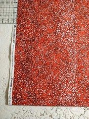 Dark Red-Orange Berries Floral Vine Branches JoAnn Fabric 17×43 Buttercream