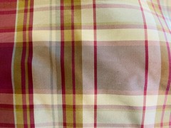 Lee Jofa Burgundy Dupioni Silk Fabric – Small Checked Pattern – Designer Textil