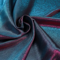 1 Yard Two Tone Iridescent Fabric Metallic Thread Color Changing Blue Fuchsia
