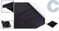 Flexible Self-Adhesive Black Microfiber Suede Look Film 16.5″ x 59″ for Cars