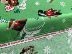Cotton Fabric Winter Cars By Walt Disney Cotton Fabric 43” x 27”290