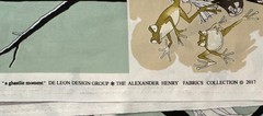 Alexander Henry Ghastlie Moment 2017 panel Cotton Fabric 2/3yd 45″
