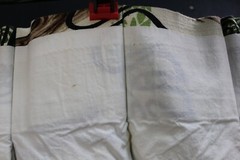 VTG Bark Cloth DRIFTWOOD Material Fabric 2 Drapes Drapery Panels MCM Mid Century