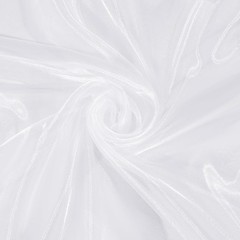 White Organza Fabric by The Yard 60 Inch Wide 3 Yards Silk Sheer Roll NEW