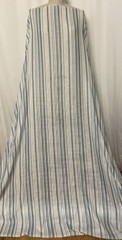 Premium Double Layer Fine Cotton Gauze Teal Blue Stripes Fabric By The Yard 56″W