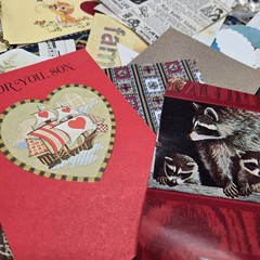 Junk Journal Lot 1Lb Ephemera Cards Ribbon Book Page Fabric Button Craft Collage