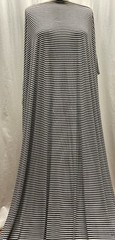 100% Rayon Knit Black White Horizontal Striped Fabric By the Yard 60″ Wide