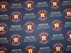 HOUSTON ASTROS MLB 100% COTTON 1 YARD PIECE BRAND NEW SPORT DESIGN