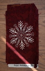 ROYAL HOLIDAY deb strain MODA snowflakes CHRISTMAS ORNAMENTS burgundy PIECES
