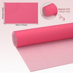 63×39.4in Faux Leather Sheets, Car Replacement Upholstery PU Fabric, Rose Red
