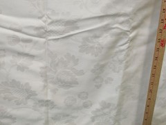 Embossed Fabric Large Floral Flower Ivory Off White Cream Color Elegant 131″