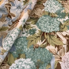 Vtg 1981 Arthur Sanderson Flower Show Home Decor Fabric Cotton 7 3/4 Yds x 50″W