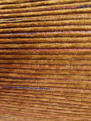 MCM Burnt Orange/Rust/Copper Corduroy Style Upholstery Fabric by the yard