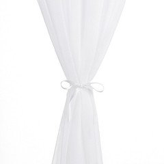 White Chiffon Fabric 5 Yards 58 Inch Wide Sheer Draping Wedding Backdrop Decor