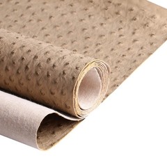 Nude Ostrich Faux Leather Fabric 72″ x 54″ 1.0mm Vinyl Upholstery DIY Sewing