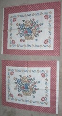 Fabric Panel SEWING CRAFTS CRANSTON IVORY ROSE FLORAL THROW PILLOW COUCH 21X17