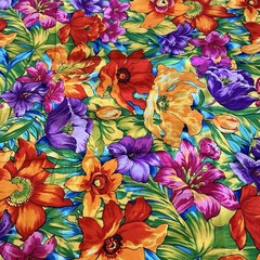 Paradise Collection Bright Colorful Flowers Lily Poppy Patricia Campbell 1.5 Y