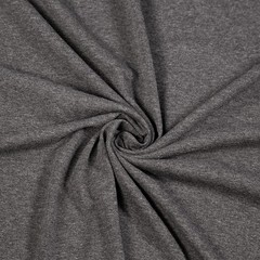 Stretch Cotton Spandex Fabric – Charcoal, 1 Yard Pre-Cut for Activewear & DIY