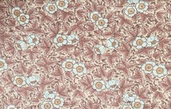 Mauve Pink Floral Lightweight Poly Cotton Blend Fabric 2 Pieces