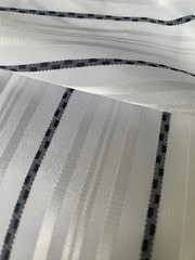2.5 Yards Vintage Stripes Cotton ? Fabric 45” X 72” Striped White White Shiny