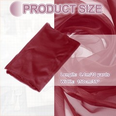 10 Yards x 59″ Iridescent Organza for Jujube, Clear Red