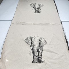 square by design upholstery fabric panel gray elephant usa woven 26×26
