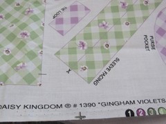 Daisy Kingdom GINGHAM VIOLETS Daisy Dolly Dress 17-19″ Doll Cut & Sew Fabric