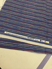 Blue Striped JOANN Quilting Cotton Vintage Deadstock Colorful Sewing Fabric