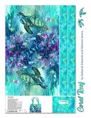 Northcott – Coral Reef – 108″ Full Width Wide Backing – Turquoise/Multi, BTY
