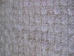 Satin Rosette White Fabric 3D Roses Sewing Crafting 22.5″L x 50″ W Ribbon Fabric