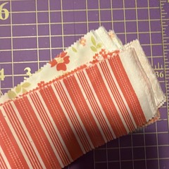 30 Jelly Roll Pieces Of 2 1/2” Cotton Quilt Fabric Moda Peach Corey Yoder Floral