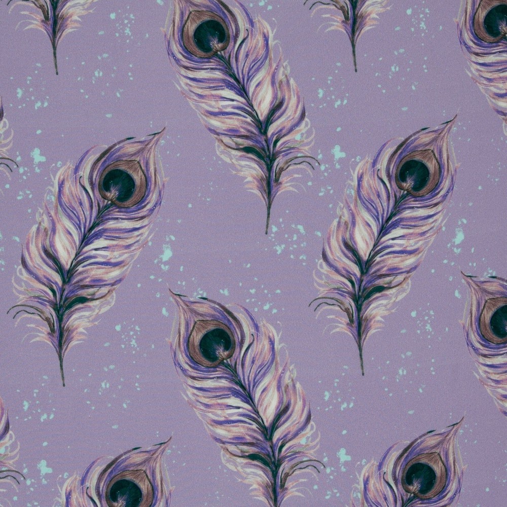 1m x 1.50m Viscose Peacock Feather 100% Viscose – Lightweight – Lilac