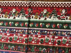 1994 Fabric Traditions Christmas Border #5321 2 Yds X 44in Santa Snowman Angels