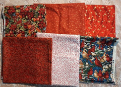 Lot of 6 Pieces Cotton Christmas Fabric Sewing Quilting 10.5 Yards
