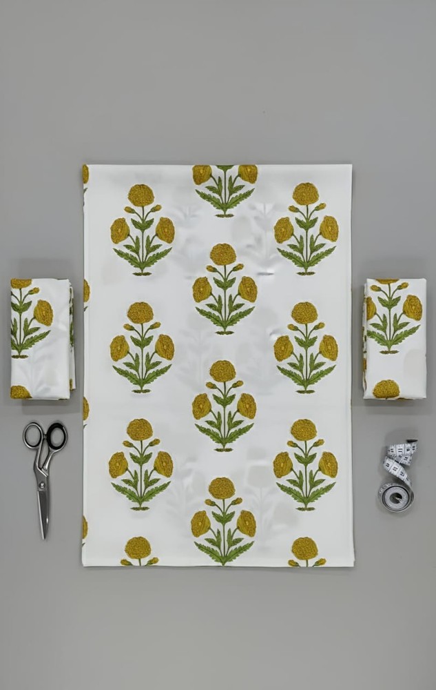 Boho Floral Cotton Fabric By Yard Soft Cotton Fabric Sewing Craft Fabric
